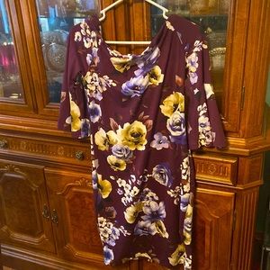Floral purple dress